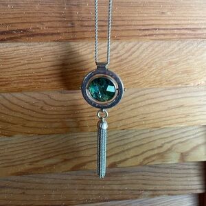 Lucky double sided necklace with flipping stone